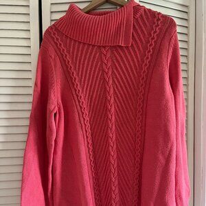 Talbots Coral Turtleneck Sweater | Size XL